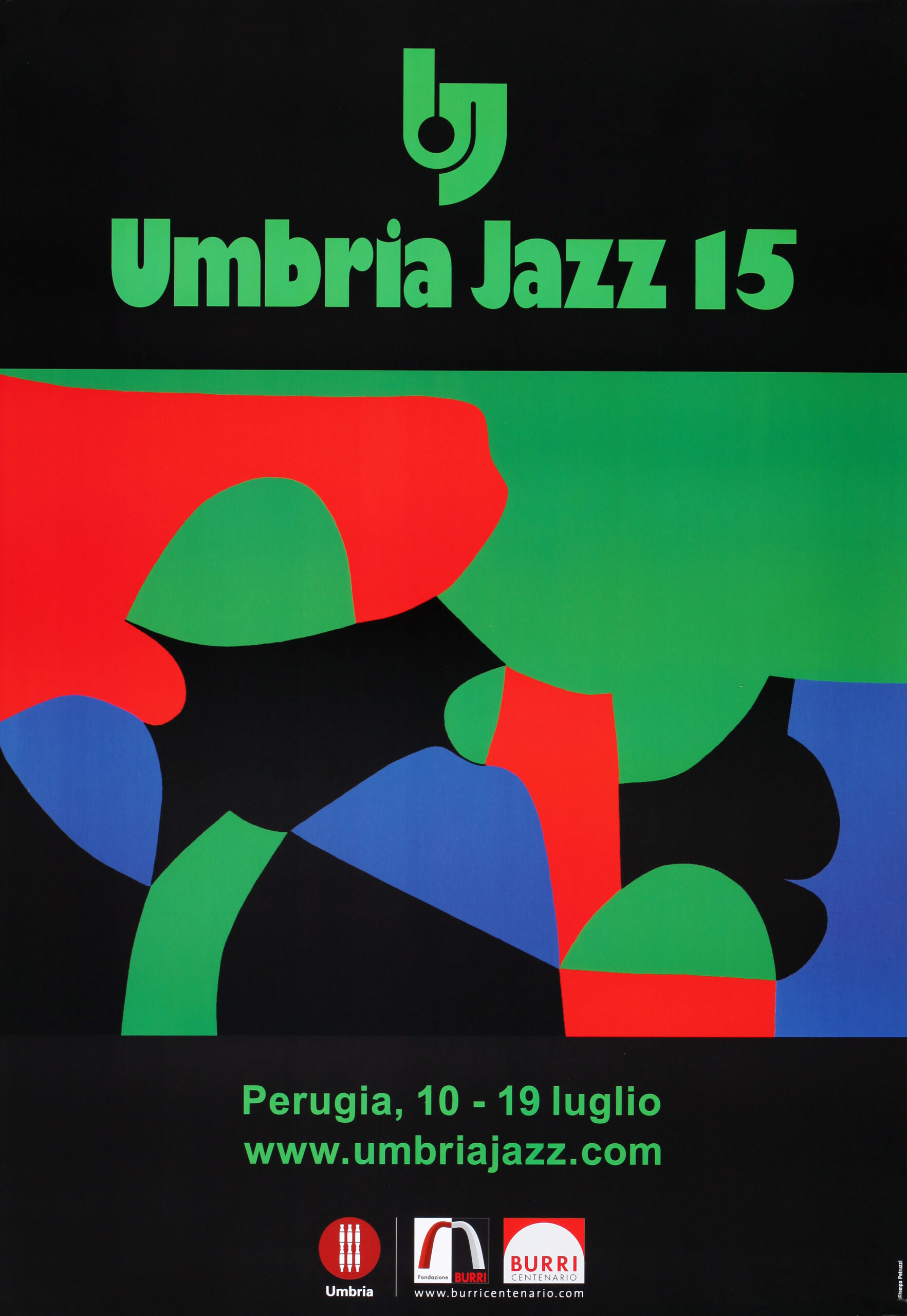 Poster/Manifesto “Umbria Jazz 2015 – Logo verde” – codice n.37